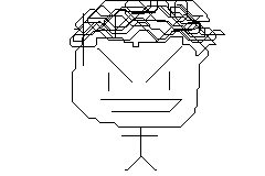 A drawing of a guy