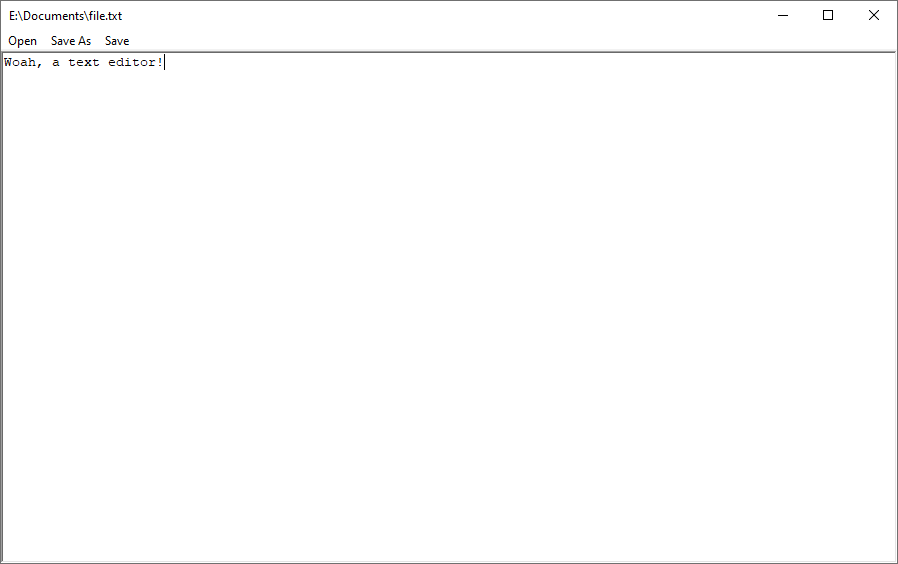 Screenshot of the software